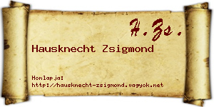Hausknecht Zsigmond névjegykártya